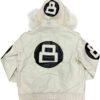 Unisex 8 Ball Multiple Colors Bomber Hooded Leather Jacket Unisex 8 Ball Multiple Colors Bomber Hooded Leather Jacket