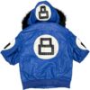 Unisex 8 Ball Multiple Colors Bomber Hooded Leather Jacket Unisex 8 Ball Multiple Colors Bomber Hooded Leather Jacket