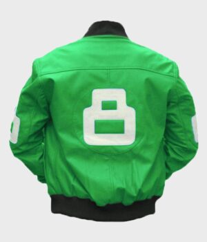  	Unisex 8 Ball Green Bomber Jacket