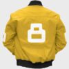  	Unisex 8 Ball Yellow Bomber Jacket