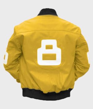  	Unisex 8 Ball Yellow Bomber Jacket