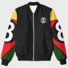  	8 Ball 90s Black Vintage Bomber Jacket