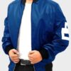 	David Puddy Seinfeld 8 Ball Blue Bomber Jacket
