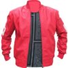 	Unisex 8 Ball Pink Bomber Leather Jacket