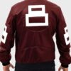  	David Puddy Seinfeld 8 Ball Maroon Jacket