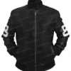  	Men’s 8 Ball Bomber Black Leather Jacket