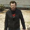  	GTA 5 Michael Townley Black Leather Jacket