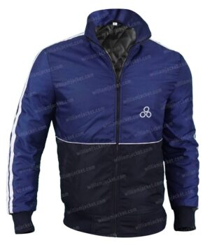  	GTA IV Niko Bellic Blue Satin Bomber Jacket