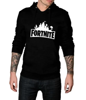  	Fortnite Logo Black Hoodie