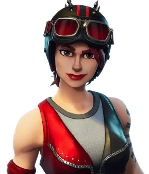  	Fortnite Chopper Skin Red and Black Leather Vest