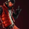  	Fortnite Grind Red Quilted Puffer Vest