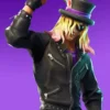  	Fortnite Stage Slayer Black Leather Jacket