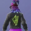  	Fortnite Synth Star Black Leather Jacket