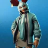  	Fortnite Flapjackie Blue Gaming Leather Jacket