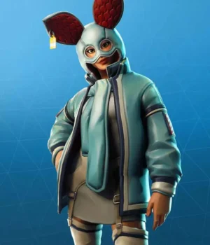  	Fortnite Flapjackie Blue Gaming Leather Jacket