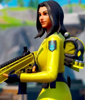  	Fortnite Female Yellow Leather Jacket