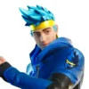  	Fortnite Video Game Ninja Blue Leather Jacket