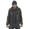  	Detroit Become Human Connor RK800 Leather Hood Jacket