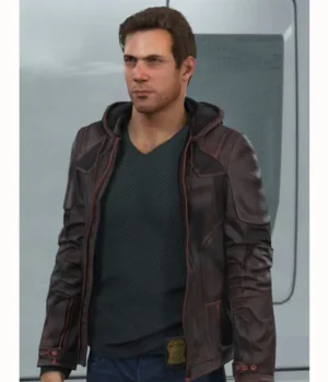  	Gavin Reed Detroit Become Human Brown Leather Jacket