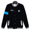  	Detroit Become Human Connor Black Varsity Jacket