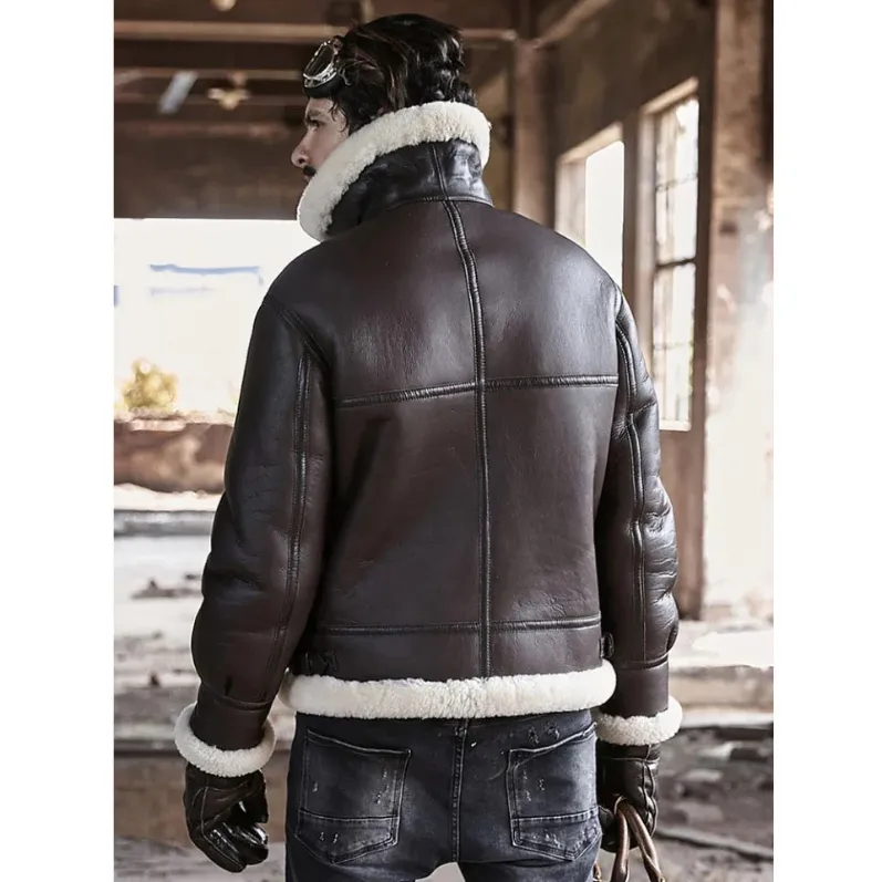 Stephen Dark Coffee Brown SF Shearling Jacket Stephen Dark Coffee Brown SF Shearling Jacket