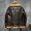 Ronald Double Belted Cuffs Collar Brown Shearling Jacket Ronald Double Belted Cuffs Collar Brown Shearling Jacket