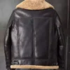  	Peter Brown Triple Belted Cuffs Shearling Jacket