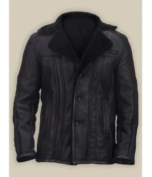  	Carlos Three Pockets Buttoned Closure Shearling Jacket