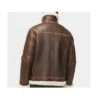  	Danielle Aviator Brown Sheepskin Shearling Jacket