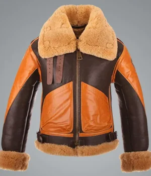  	Andrew Aviator RAF Two Tone Leather Jacket