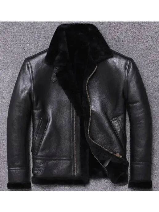 Gary Winter Shearling Fur Black Leather Jacket Gary Winter Shearling Fur Black Leather Jacket