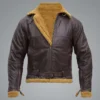  	Carl Flying Aviator Winter SF Bomber Leather Jacket