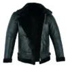  	Jeffrey RAF Aviator Shearling Fur SF Bomber Jacket