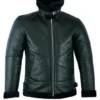  	Jeffrey RAF Aviator Shearling Fur SF Bomber Jacket