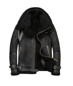  	Patrick Double Collar Shearling SF Bomber Jacket