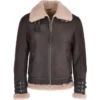  	David Brown Flying Shearling Leather Jacket