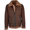  	Peterson Aviator SF Bomber Brown Sheepskin Jacket
