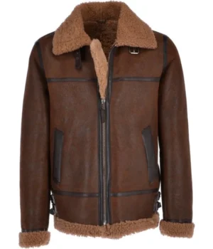  	Peterson Aviator SF Bomber Brown Sheepskin Jacket