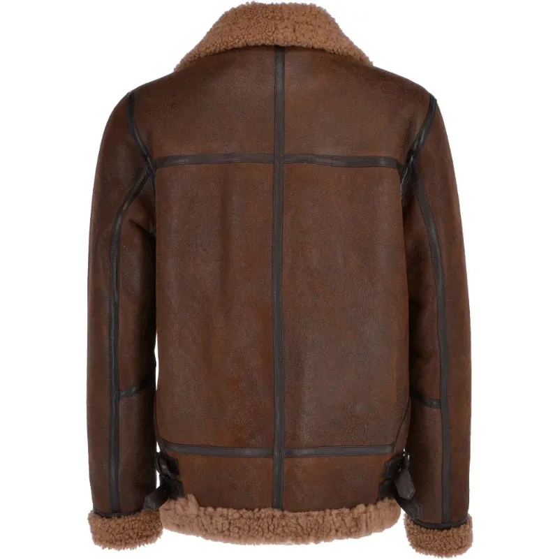 Peterson Aviator SF Bomber Brown Sheepskin Jacket Peterson Aviator SF Bomber Brown Sheepskin Jacket