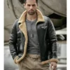 	Donald-SF Shearling Black RAF Bomber Leather Jacket
