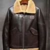  	James Shearling Aviator B3 Leather Jacket