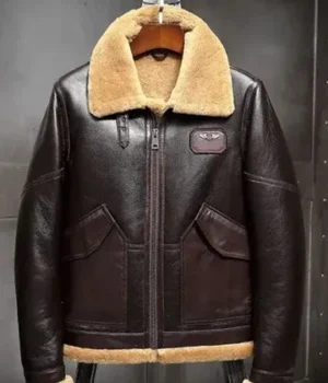  	James Shearling Aviator B3 Leather Jacket