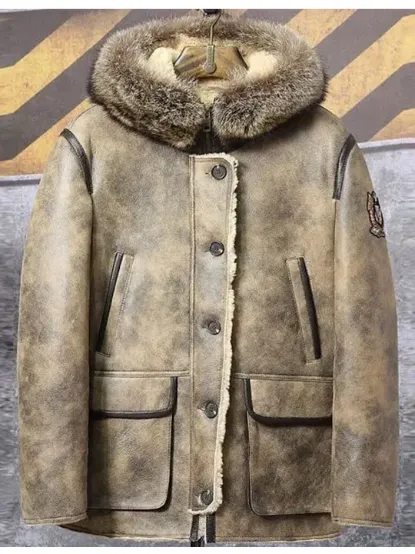 Jamie Hooded Shearling Parka Leather Jacket Jamie Hooded Shearling Parka Leather Jacket