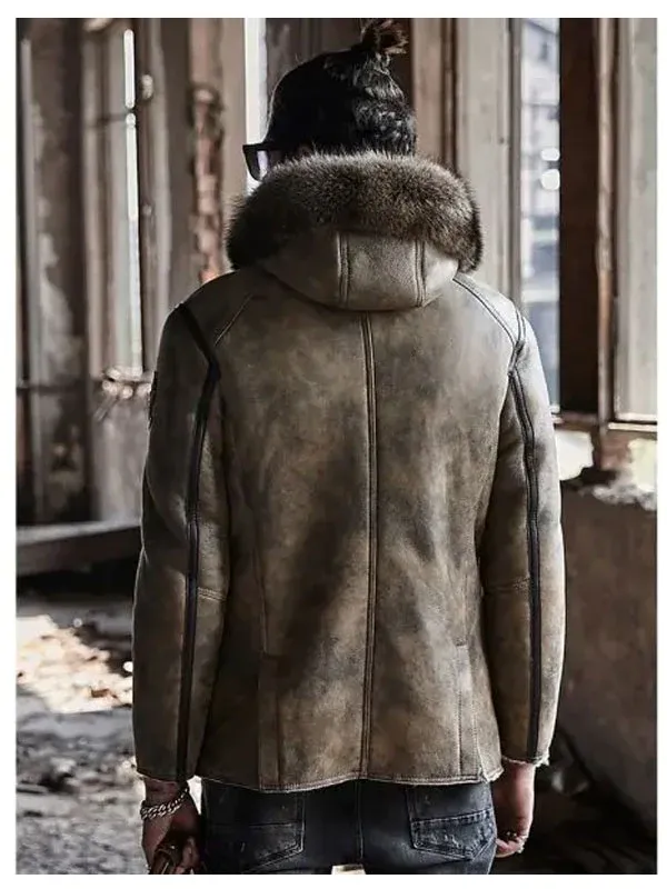 Jamie Hooded Shearling Parka Leather Jacket Jamie Hooded Shearling Parka Leather Jacket
