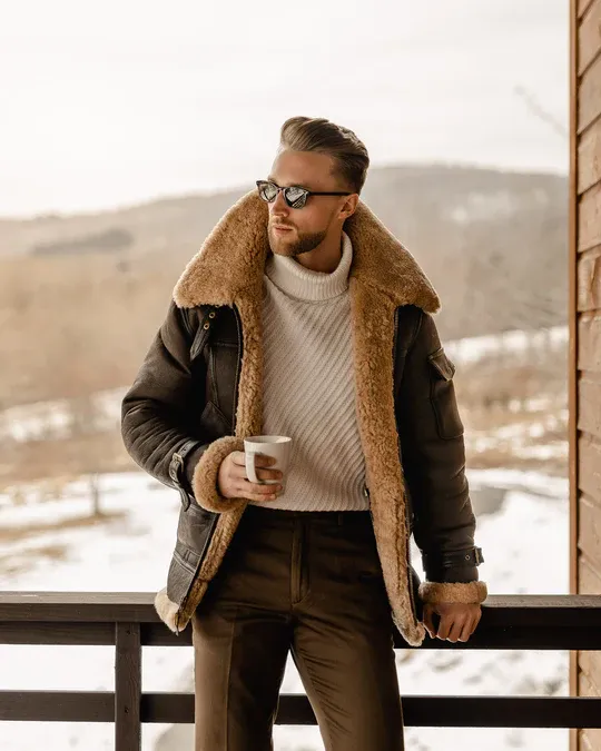 Matthew Belted Cuffs Shearling Leather Jacket Matthew Belted Cuffs Shearling Leather Jacket