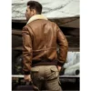 Nelson 13th Squadron Brown Leather G-1 Bomber Jacket Nelson 13th Squadron Brown Leather G-1 Bomber Jacket