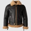  	Lewis Battle SF Bomber Shearling Fur Jacket