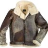  	Seth Cockpit Flying SF Bomber Distressed Brown Leather Jacket