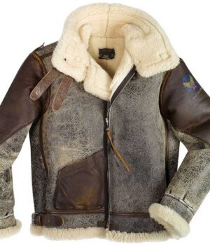  	Seth Cockpit Flying SF Bomber Distressed Brown Leather Jacket