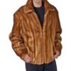  	Men’s Brown Real Mink Fur Winter Warm Jacket